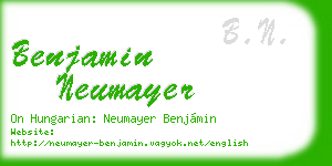 benjamin neumayer business card